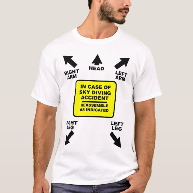 Reassemble Sky Diving Accident Funny Shirt (Front)