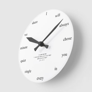 Reassurance vow that loops forever. round clock