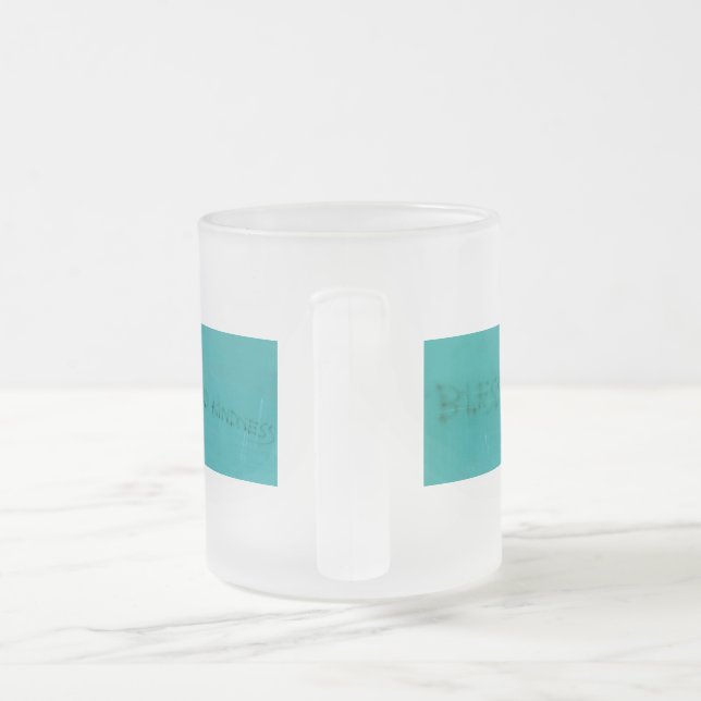 Reb Zalman's Blessing on a Water Tank Frosted Glass Coffee Mug (Handle)