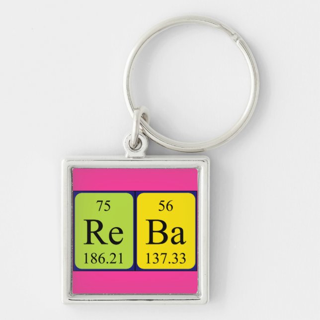 Reba periodic table name keyring (Front)