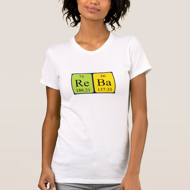 Reba periodic table name shirt (Front)