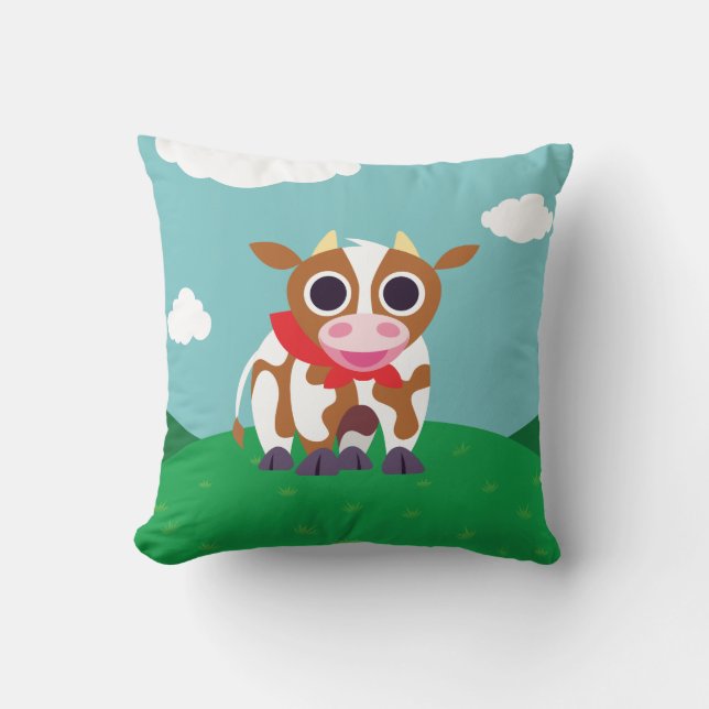 Reba the Cow Cushion (Front)
