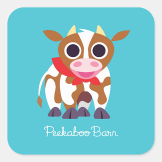 Reba the Cow Square Sticker