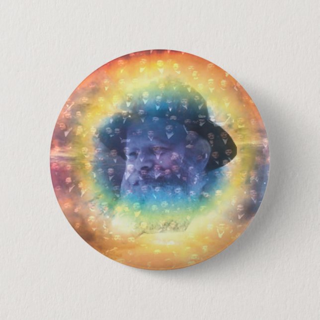 Rebbe 6 Cm Round Badge (Front)
