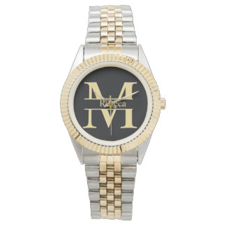 Rebeca Merlusca Oversized Two-Tone Bracelet Watch