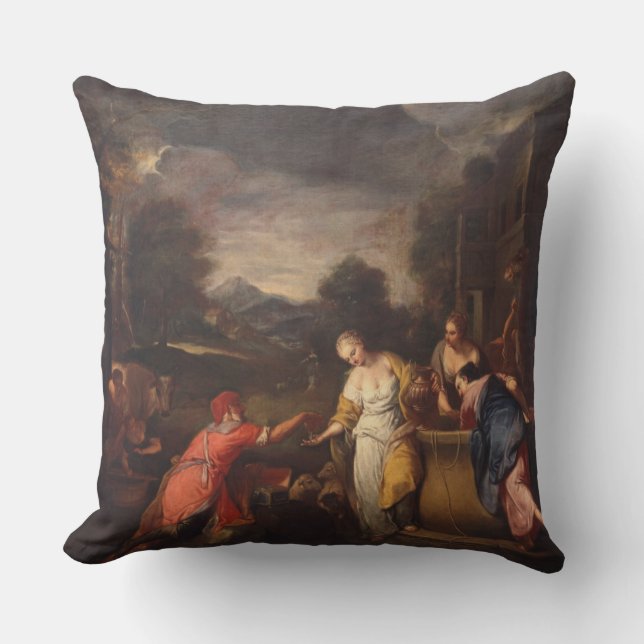 Rebecca at the Well Cushion (Front)