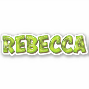 Rebecca Name Kiwi Design Sticker
