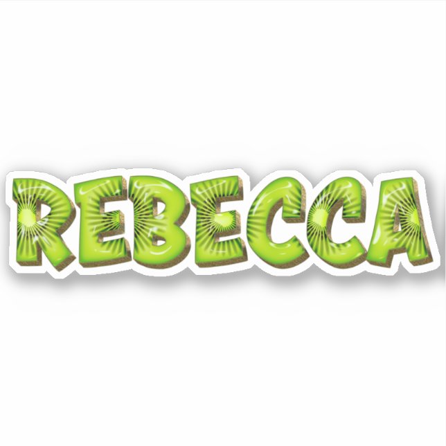 Rebecca Name Kiwi Design Sticker (Front)