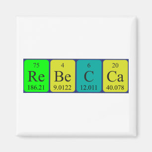 Rebecca periodic table name magnet