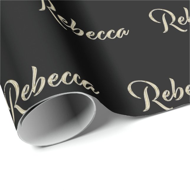 Rebecca white gold Handwriting Gift Paper (Roll Corner)