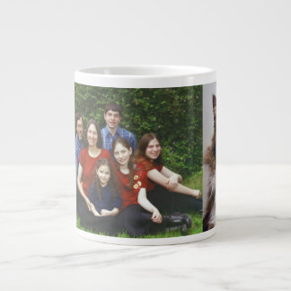 Rebekah's family and Mittens Large Coffee Mug