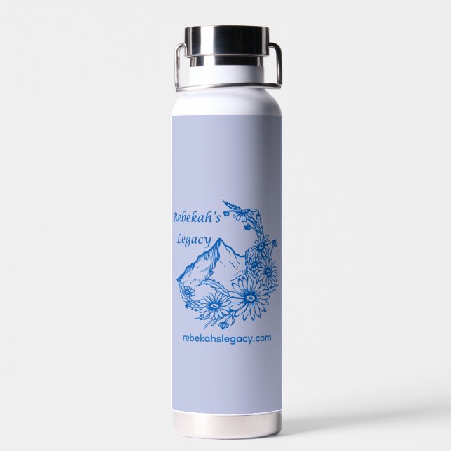 Rebekah's Legacy Logo Copper Water Bottle (Back)