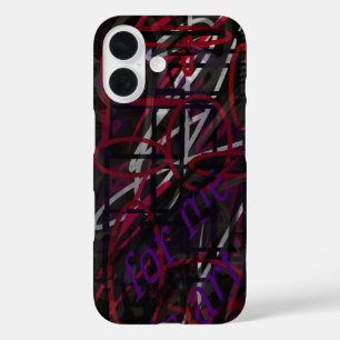 Rebel Artist - Text & Graffiti AbstractDesign iPhone 16 Case