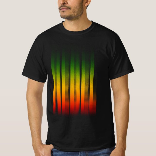 Rebel Blurred Effect Typography Rasta Reggae T-Shirt (Front)