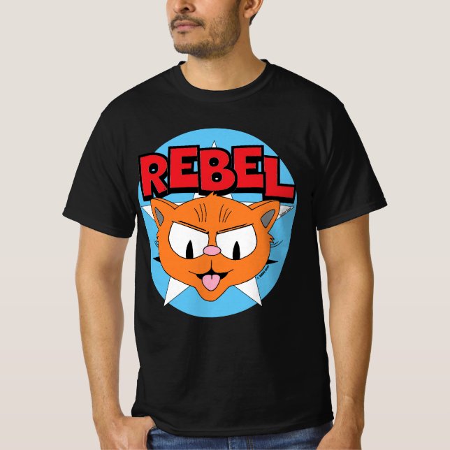 REBEL Cartoon Cat Señor Gato™ T-Shirt (Front)