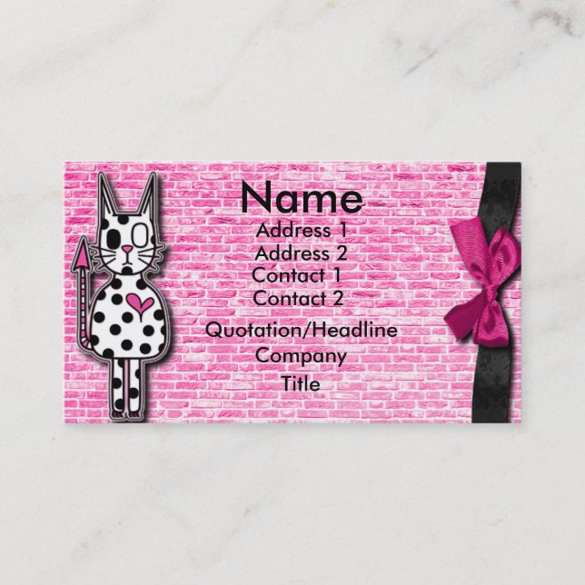 Rebel cat business card (Front)