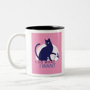 Rebel Cat Two-Tone Coffee Mug