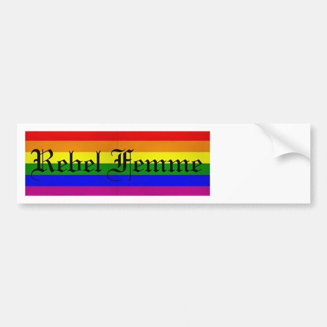 Rebel Femme Bumper Sticker (Front)