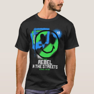 Rebel in the Streets Graffiti Smiley Urban Art T-Shirt