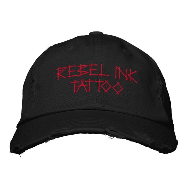 REBEL INK TATTOO EMBROIDERED HAT (Front)