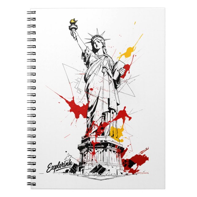 Rebel Liberty Statue Ink Sketch Notebook (Front)