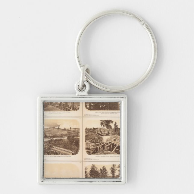 Rebel lines, Atlanta, Ga Key Ring (Front)