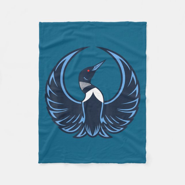 Rebel loon minnesota strong  fleece blanket (Front)