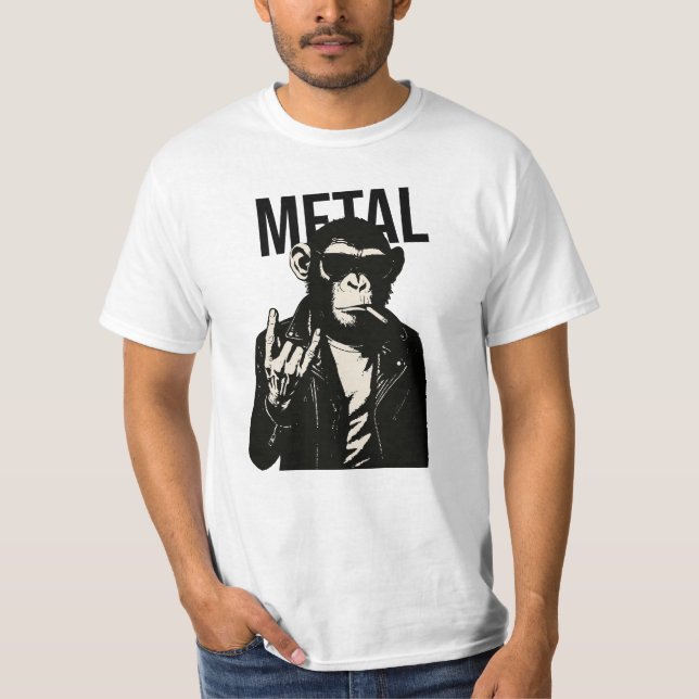 Rebel Metal Chimp T-Shirt (Front)