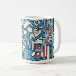 Rebel-Modern Geometric Watercolor Art Coffee Mug