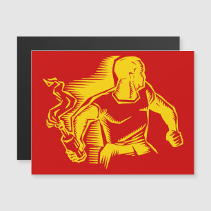 Rebel, Molotov Cocktail, Riots, Communist Style Magnetic Invitation