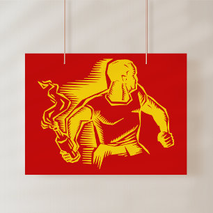 Rebel, Molotov Cocktail, Riots, Communist Style Poster
