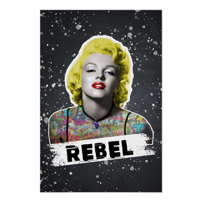 Rebel Muse in Neon Poster (Front)