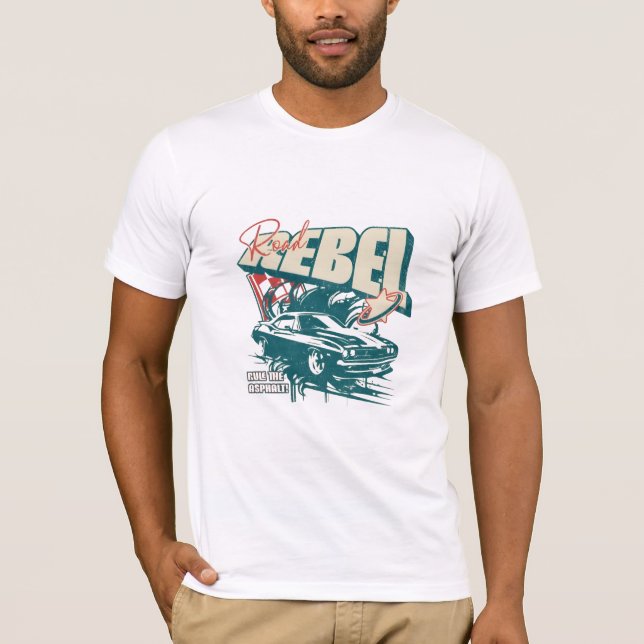 Rebel racing Automotive Graphic T-Shirt  (Front)