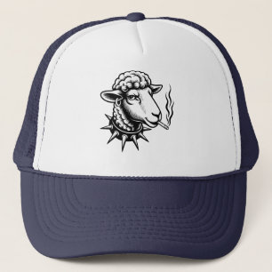 Rebel Sheep – Punk Tattoo Style Graphic Trucker Hat