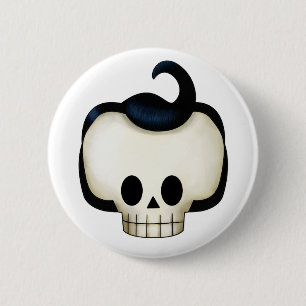 Rebel Skull 6 Cm Round Badge