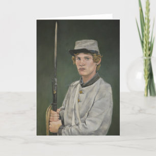 Rebel Soldier Civil War Portrait Art Greeting Card