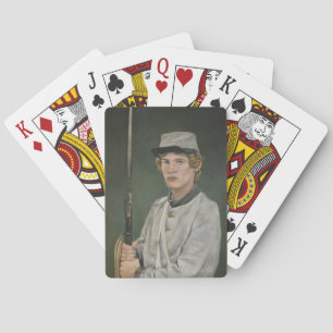 Rebel Soldire Portrait Art Playing Cards