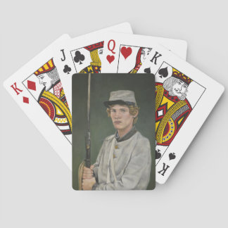 Rebel Soldire Portrait Art Playing Cards