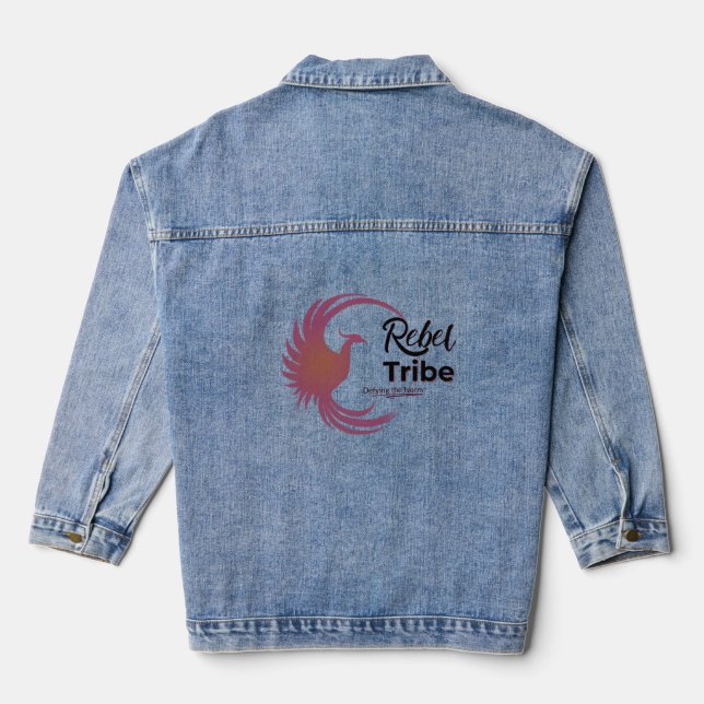 Rebel Tribe Denim Jacket – Phoenix Logo  (Back)