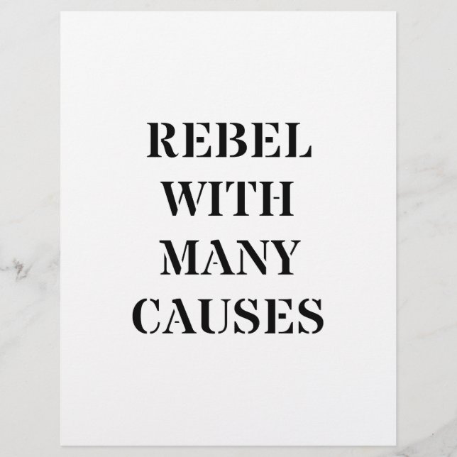Rebel With Many Causes (Front)