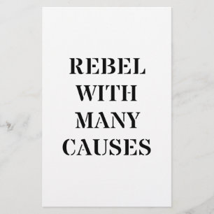 Rebel With Many Causes Stationery