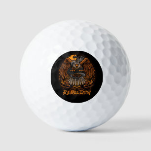 Rebellion Bald Eagle and Skulls Golf Balls
