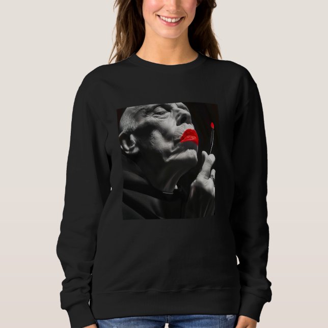 rebellious priest with lipstick, rebellious priest sweatshirt (Front)