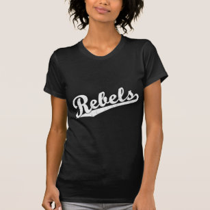 Rebels script logo in White T-Shirt