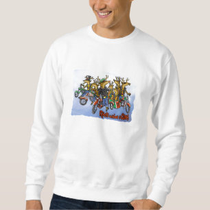Rebels without a Claus Reindeer Holiday Cartoon Sweatshirt