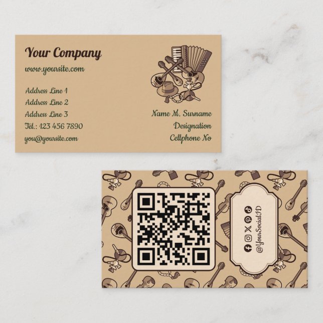 Rebetiko Icon Business Card (Front/Back)