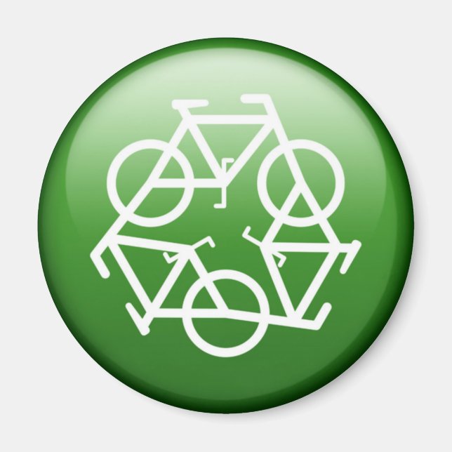 ReBicycle Green Magnet (Front)