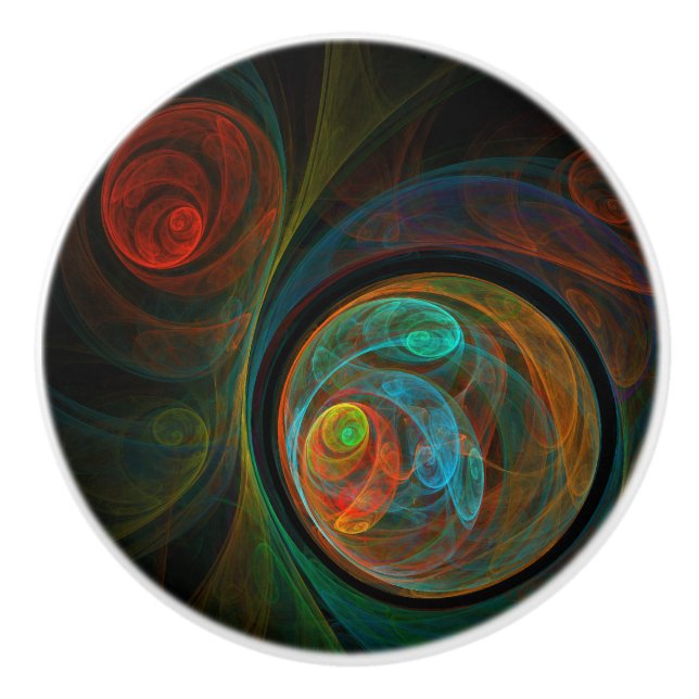 Rebirth Abstract Art Ceramic Knob (Front)