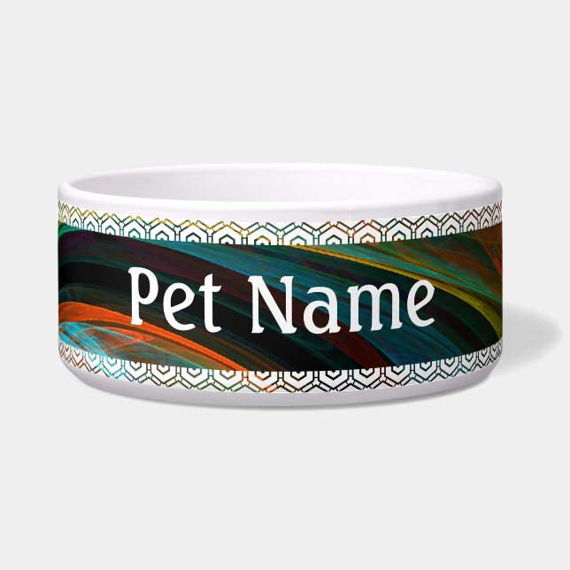 Rebirth Abstract Art Dog Bowl (Front)