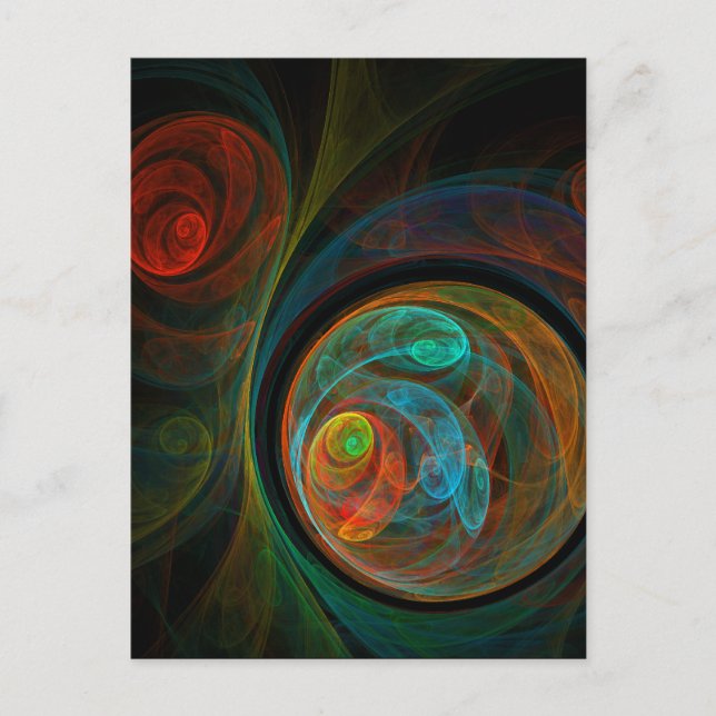 Rebirth Abstract Art Postcard (Front)